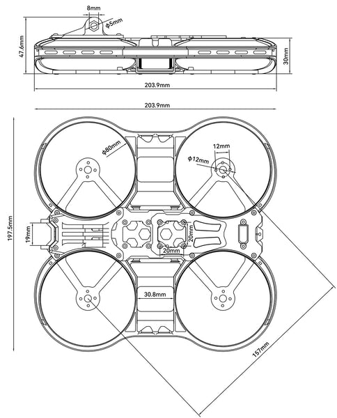 BetaFPV Pavo30 Pro 3" Cinewhoop Frame