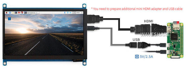 5inch HDMI Capacitive Touch Screen LCD (800x480)