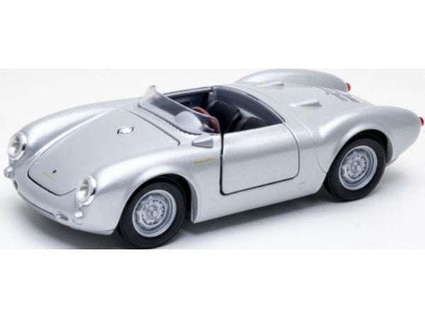 Porsche 550 Spyder Silver 1:24 Scale Welly Diecast Model