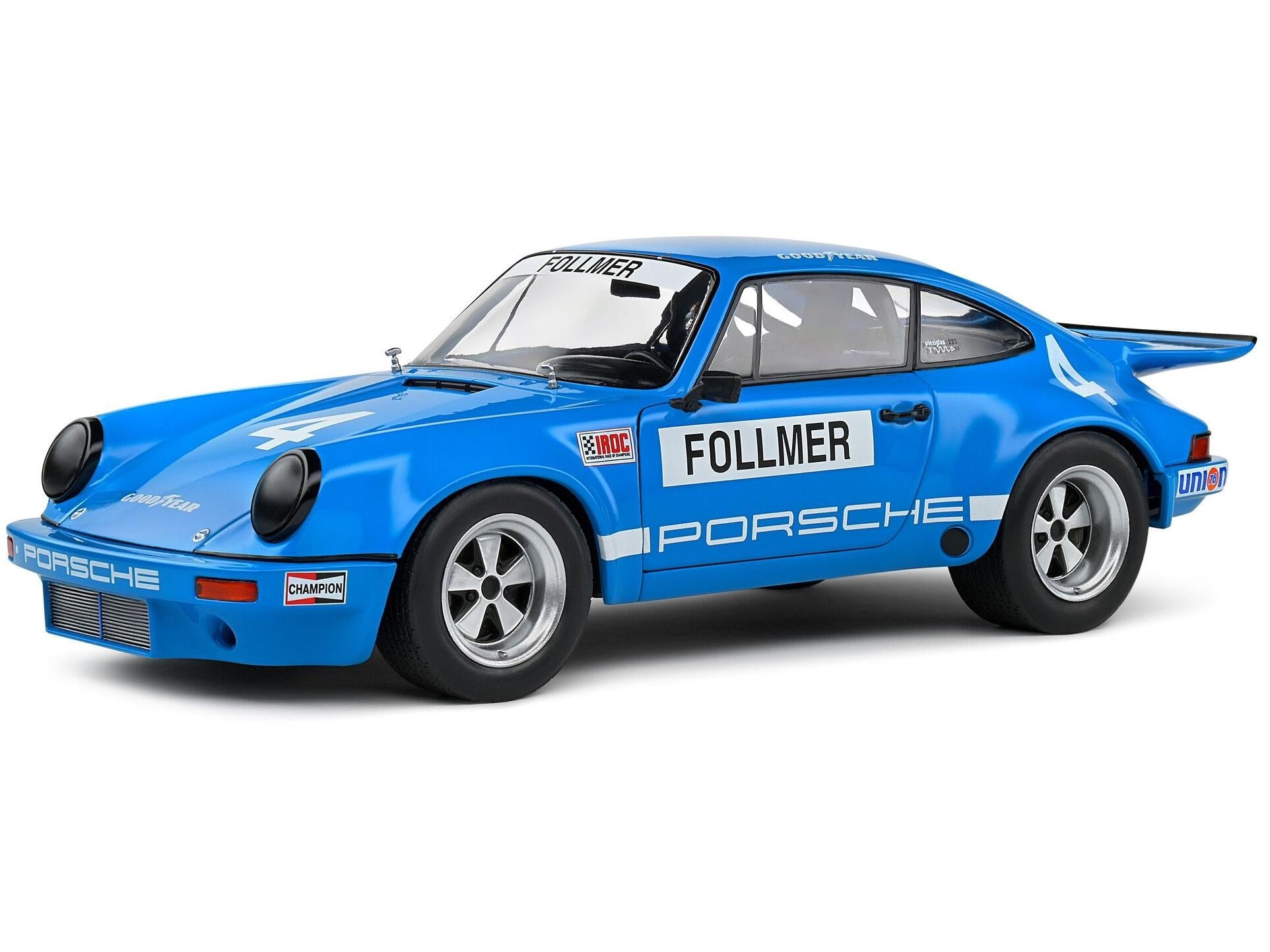 Porsche 911 #4 Follmer IROC Riverside 1974 1:18 Scale Solido Diecast Model