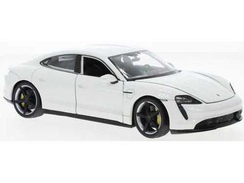 Porsche Taycan Turbo S White 1:24 Scale Welly Diecast Model