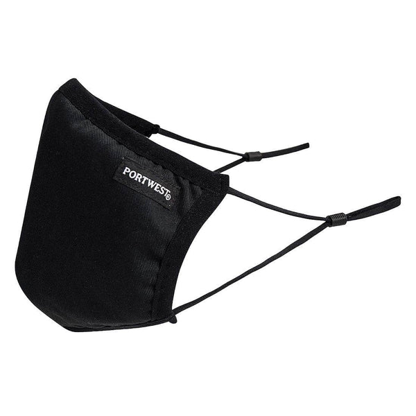 Portwest CV33 3-Ply Anti-Microbial Fabric Face Mask Various Colours