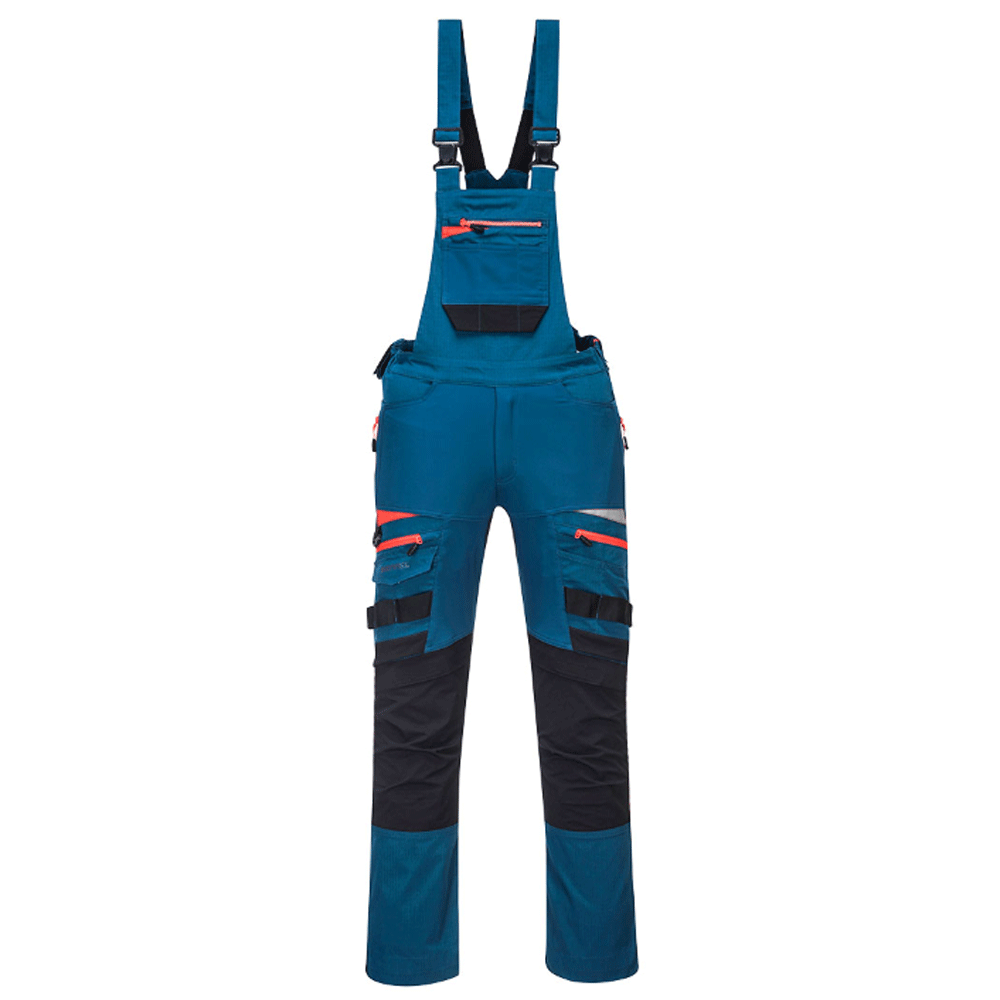 Portwest DX441 DX4 Stretch Kneepad Work Bib & Brace Various Colours