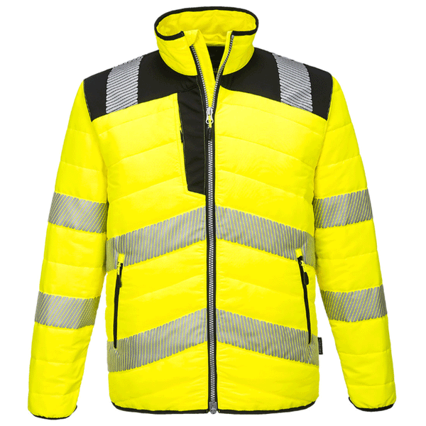 Portwest PW371 PW3 Water Resistant Hi-Vis Baffle Work Jacket Various Colours