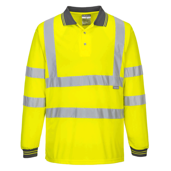 Portwest S277 Hi-Vis Long Sleeved Polo Shirt Various Colours