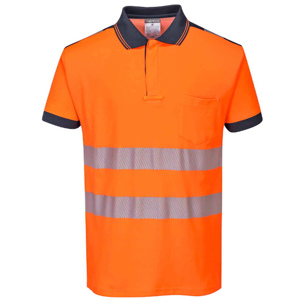 Portwest T180 PW3 Hi-Vis Short Sleeve Polo Shirt Various Colours