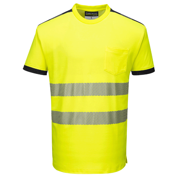 Portwest T181 PW3 Hi-Vis Short Sleeve Work T-Shirt Various Colours