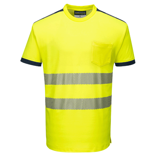 Portwest T181 PW3 Hi-Vis Short Sleeve Work T-Shirt Various Colours