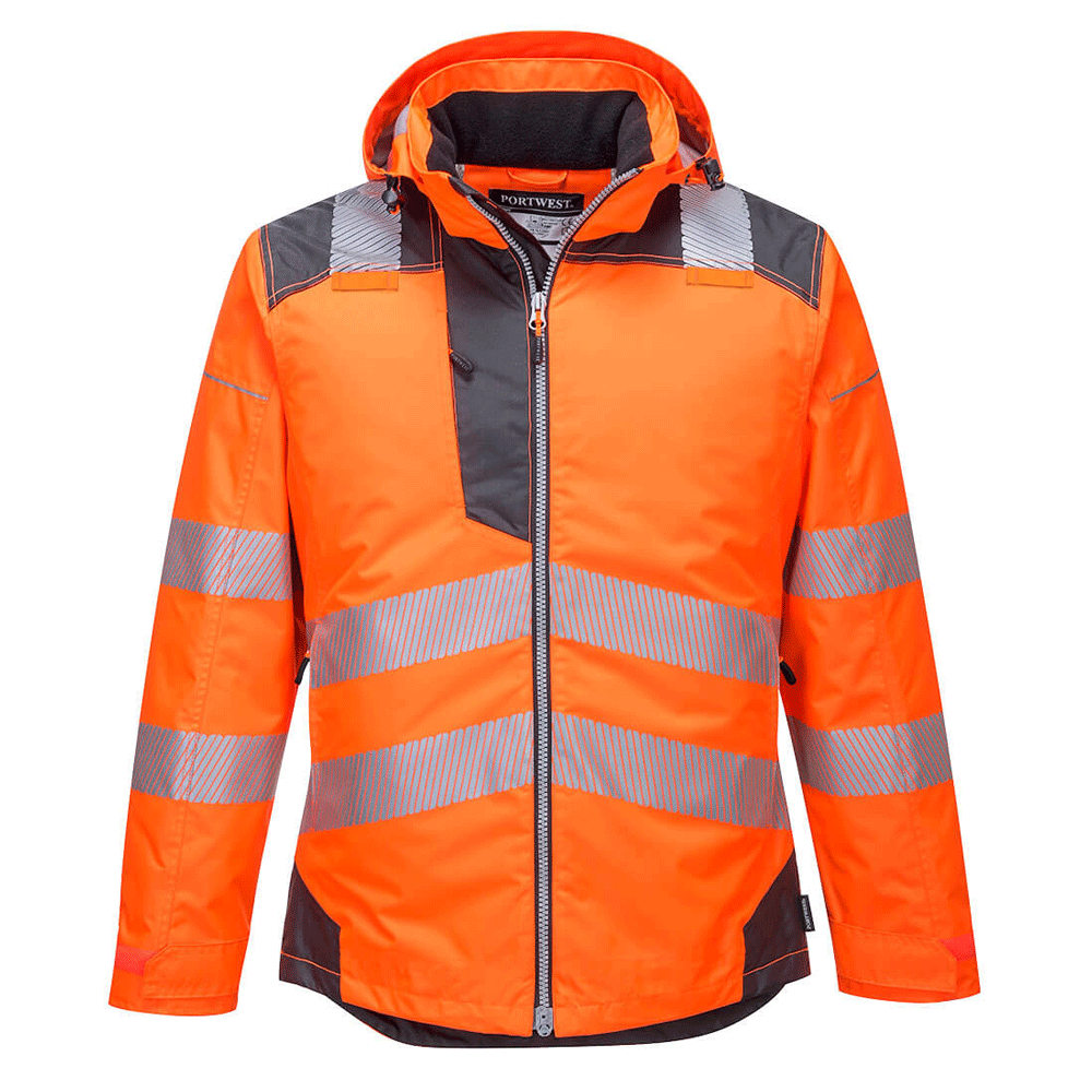Portwest T400 PW3 Waterproof Hi-Vis Winter Work Jacket