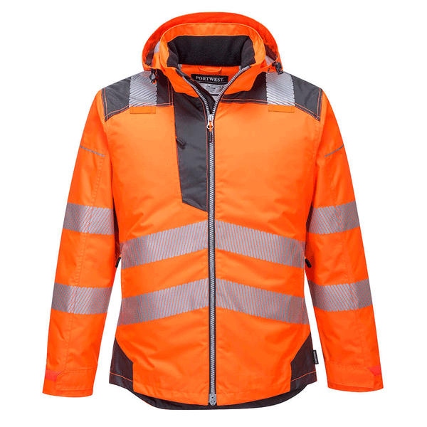 Portwest T400 PW3 Waterproof Hi-Vis Winter Work Jacket