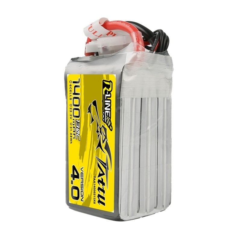 Tattu R-Line Version 4.0 1400mAh 22.2V 130C 6S1P Lipo Battery Pack (XT60)