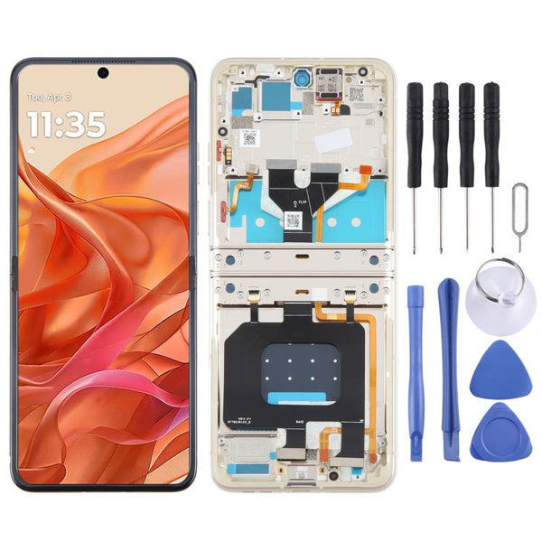 For Motorola Razr 50 Original LCD Screen Digitizer Full Assembly with Frame
