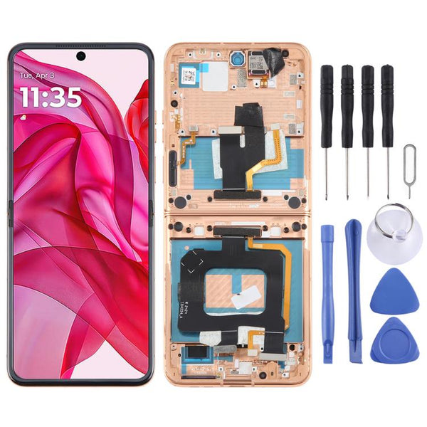 For Motorola Razr+ 2024 Original LCD Screen Digitizer Full Assembly with Frame