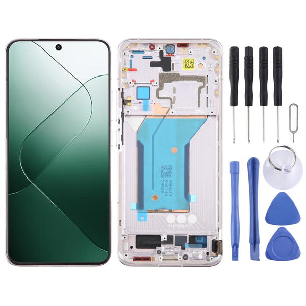 For Xiaomi 14 AMOLED Original LCD Screen Digitizer Full Assembly with Frame