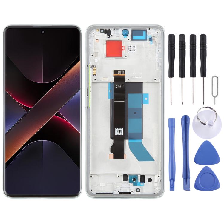 For Xiaomi Poco X7 5G AMOLED Original LCD Screen Digitizer Full Assembly with Frame