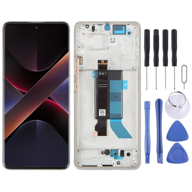 For Xiaomi Poco X7 5G AMOLED Original LCD Screen Digitizer Full Assembly with Frame