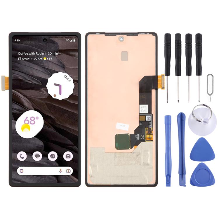 For Google Pixel 7a GWKK3 GHL1X G0DZQ G82U8 Original LCD Screen Digitizer Full Assembly with Frame, Including Fingerprint Flex Cable