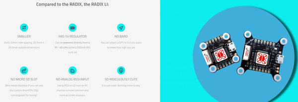 BrainFPV Radix Li 20x20 Flight Controller