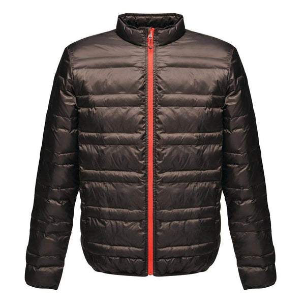 Regatta TRA496 Firedown Down Touch Insulated Work Jacket Black/Red 3XL