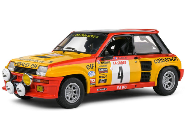 Renault 5 Turbo Yellow #4 Ragnotti Andrie Tour De Corse 1980 1:18 Scale Solido Diecast Model