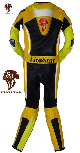 Lionstar Cowhide Suit | Red/Yellow Kids & Adult Racing Leathers
