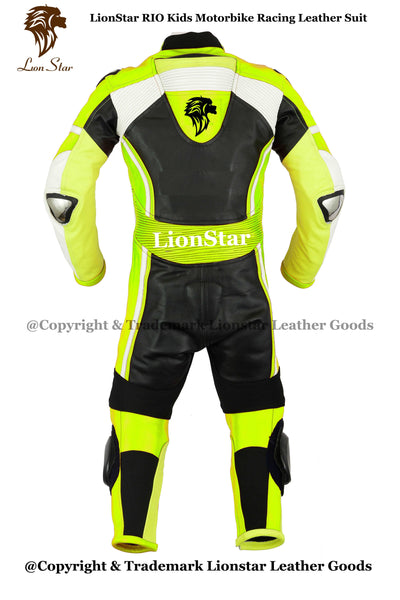 Lionstar Rio Leather Motorcycle Racing Suit - Adults & Kids CE Approved