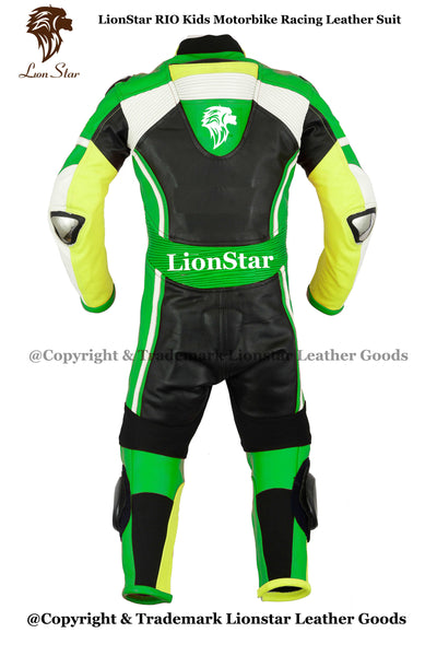 Lionstar Rio Leather Motorcycle Racing Suit - Adults & Kids CE Approved