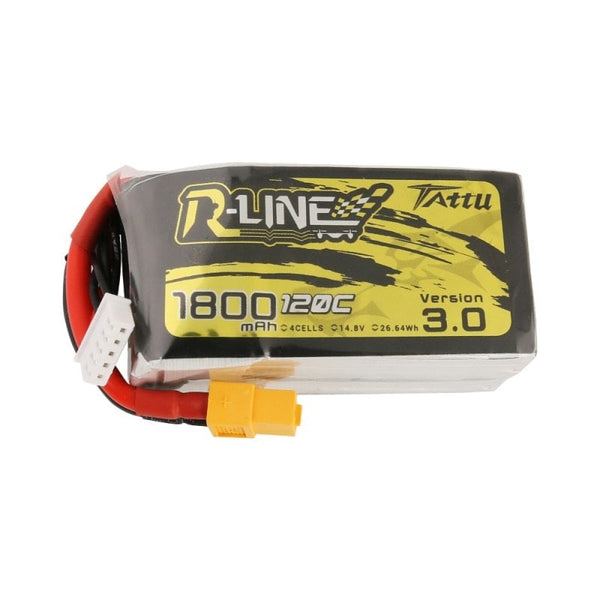 Tattu R-Line 3.0 1800mAh 14.8V 120C 4S1P Lipo Battery Pack with XT60
