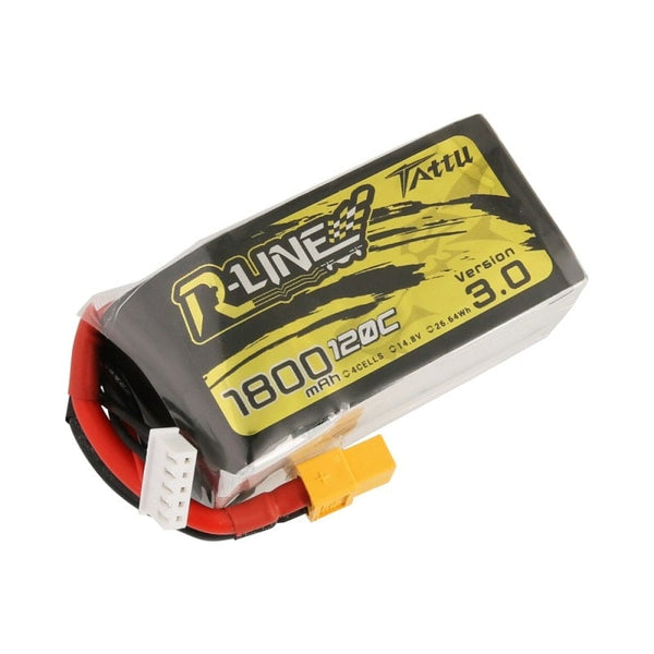 Tattu R-Line 3.0 1800mAh 14.8V 120C 4S1P Lipo Battery Pack with XT60