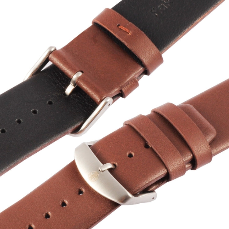 Kakapi for Apple Watch 42mm Subtle Texture Brushed Buckle Genuine Leather Watch Band with Connector