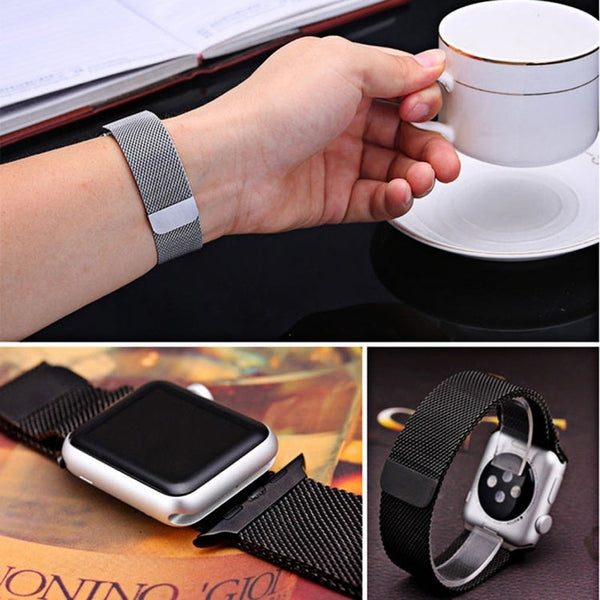 For Apple Watch 38mm Milanese Loop Magnetic Stainless Steel Watchband