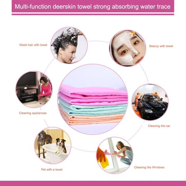 KANEED Synthetic Chamois Drying Towel Super Absorbent PVA Shammy Cloth for Fast Drying of Car, Size: 43 x 32 x 0.2cm, Drying Towel Super Absorbent PVA Shammy Cloth