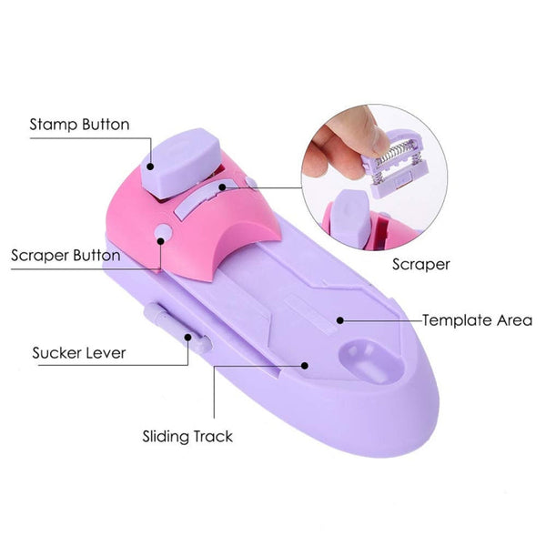 DIY Nail Art Printing Stamp Machine Set