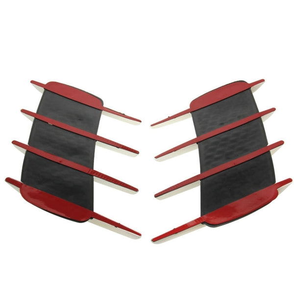 2 PCS Hood Side Shark Gill Simulation Air Flow Vent Fender Sticker for Car Decoration, Size: 22cm x 20cm x 2cm