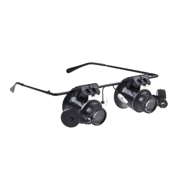 20X Glasses Type Watch Repair Loupe Magnifier with LED Light, Dual