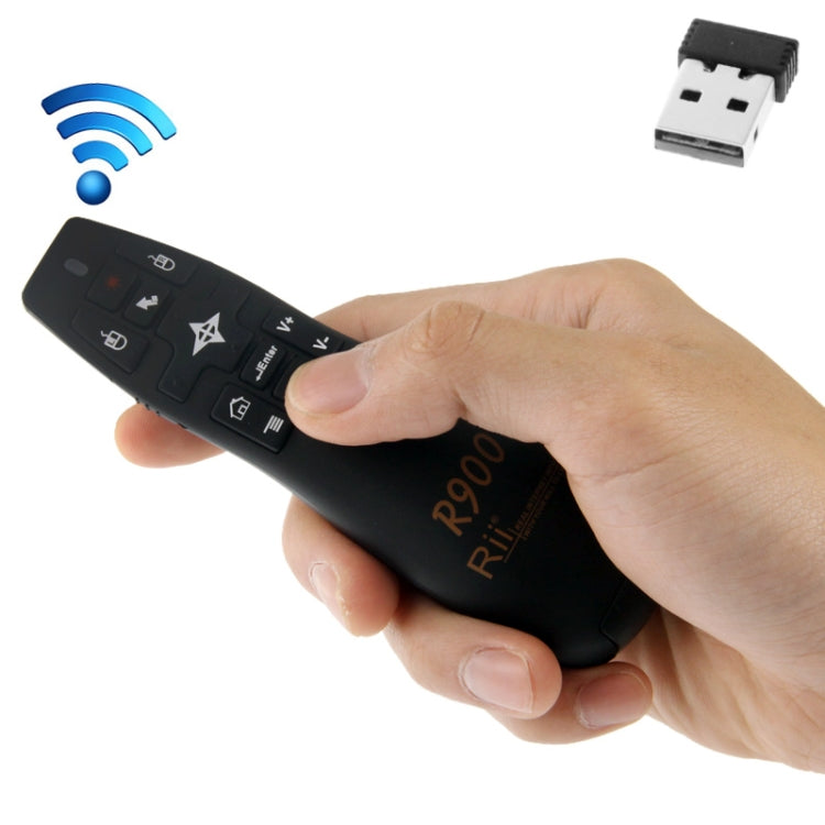 2.4G Wireless Presenter Laser Pointer Fly Mouse Rii Professional Air Mouse R900 for HTPC / Android TV BOX / PS3 / XBOX360 / Tablet PC (K14 R900), K14 R900