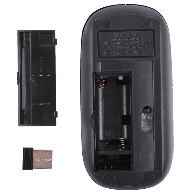 2.4GHz Wireless Ultra-thin Laser Optical Mouse with USB Mini Receiver, Plug and Play