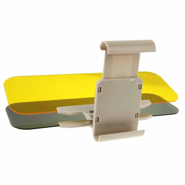 2 in 1 HD Car Anti-Glare Dazzling Goggle Day Night Vision Driving Mirror Sun Visors