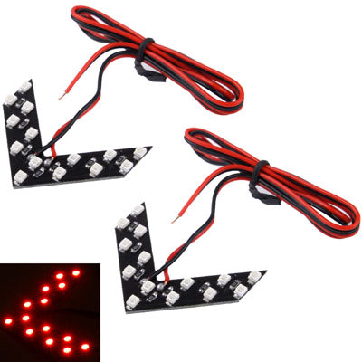 14 LED 3528 SMD Arrows Light for Car Side Mirror Turn Signal, Pairs