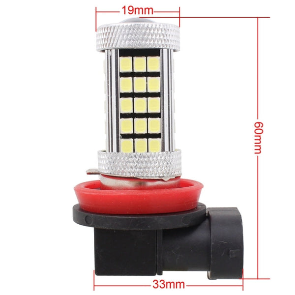 2 PCS H11 12.6W 630LM 6500K White Light 2835 SMD 66 LED Car Fog Light,  DC12V