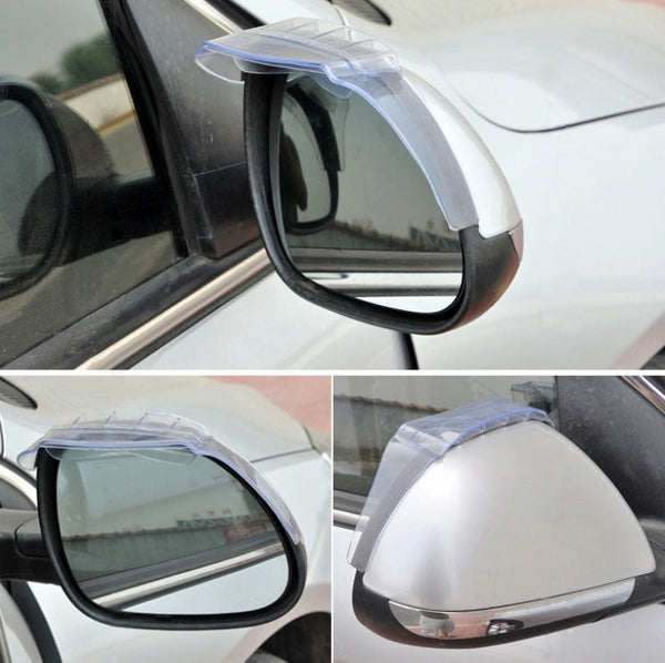 2 PCS Flexible Shielding Rain Board Rain Eyebrow with Wind Guide Apparatus for Car Rearview Mirrors