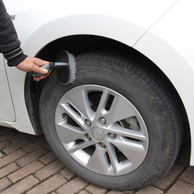 KANEED Car Motorcycle Washing Tool Car Tyre / Wheel Wash Cleaning Brush with Handle, Car Wheel Brush