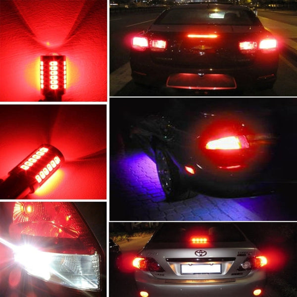 2PCS 1157/BAY15D 16.5W 1155LM 630-660nm 33 LED SMD 5630 Red Light Car Brake Light Lamp Bulb for Vehicles , DC12V