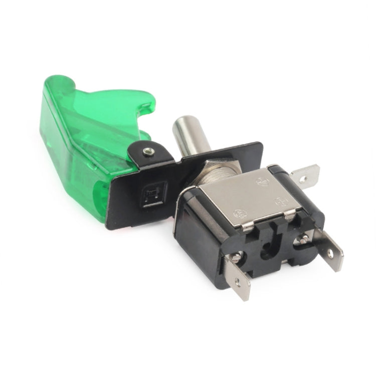 Flip Cover Nitrous Arming Switch with Green LED Indicator , Green