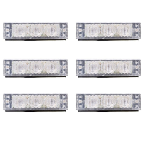 6W 450LM 6 x 3-LED Yellow Light 577nm Car Strobe Flash Warning Light Signal Lamp, DC 12V