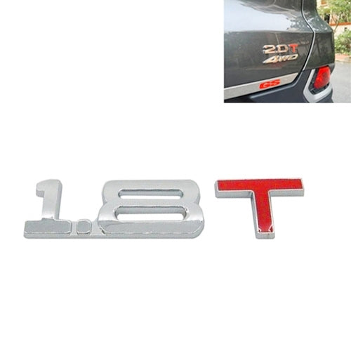 3D Universal Decal Chromed Metal Car Emblem Badge Sticker Car Trailer Gas Displacement Identification, Size: 8.5x2.5 cm