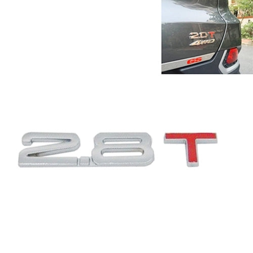 3D Universal Decal Chromed Metal Car Emblem Badge Sticker Car Trailer Gas Displacement Identification, Size: 8.5x2.5 cm