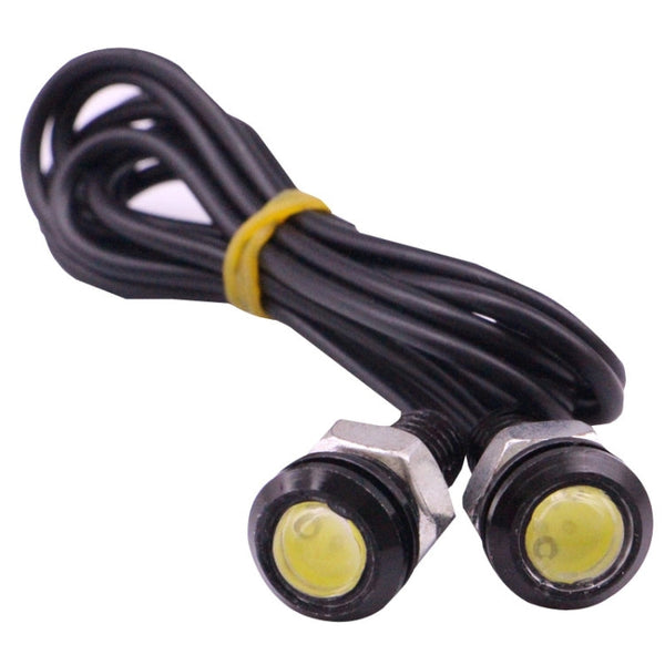 2 PCS 2x 2W Waterproof Eagle Eye Light White LED Light for Vehicles, Cable Length: 60cm