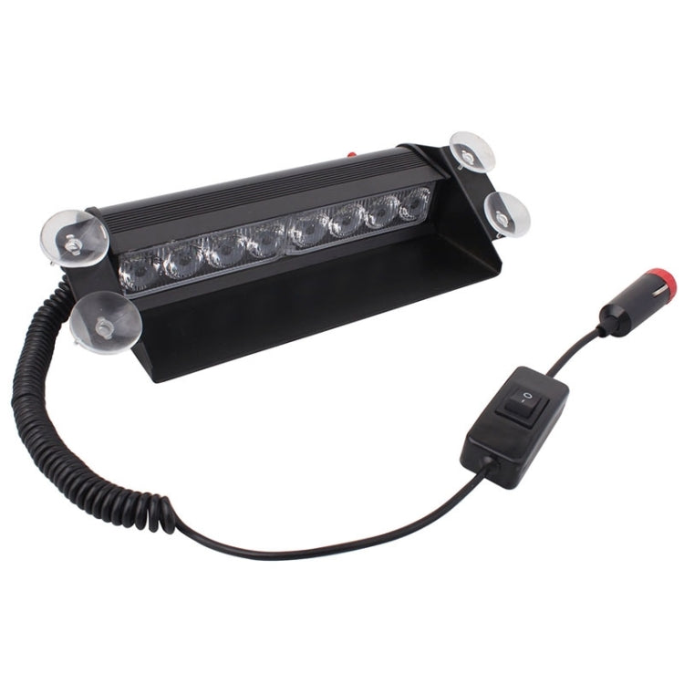 8W 800LM 8-LED 3-Modes Adjustable Angle Car Strobe Flash Dash Emergency Light Warning Lamp with Suckers, DC 12V