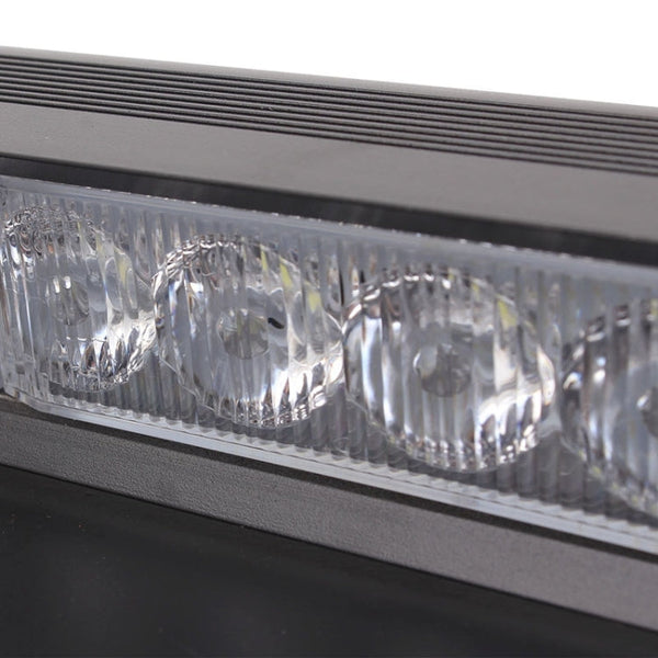 8W 800LM 8-LED 3-Modes Adjustable Angle Car Strobe Flash Dash Emergency Light Warning Lamp with Suckers, DC 12V